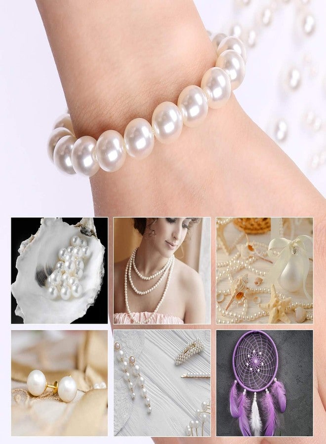 Dhruv Crafts Gold Round Filigree Beads, Metal Loose Spacer Beads, Ivory Pearl Craft Beads, Smooth Round Gold Spacer Loose Ball Beads For DIY Crafts, Jewelry Making, Bracelets, Necklaces, Earrings, Decoration |Color-Silver & Gold| |Size-8MM| |Pieces-300| - Image 5